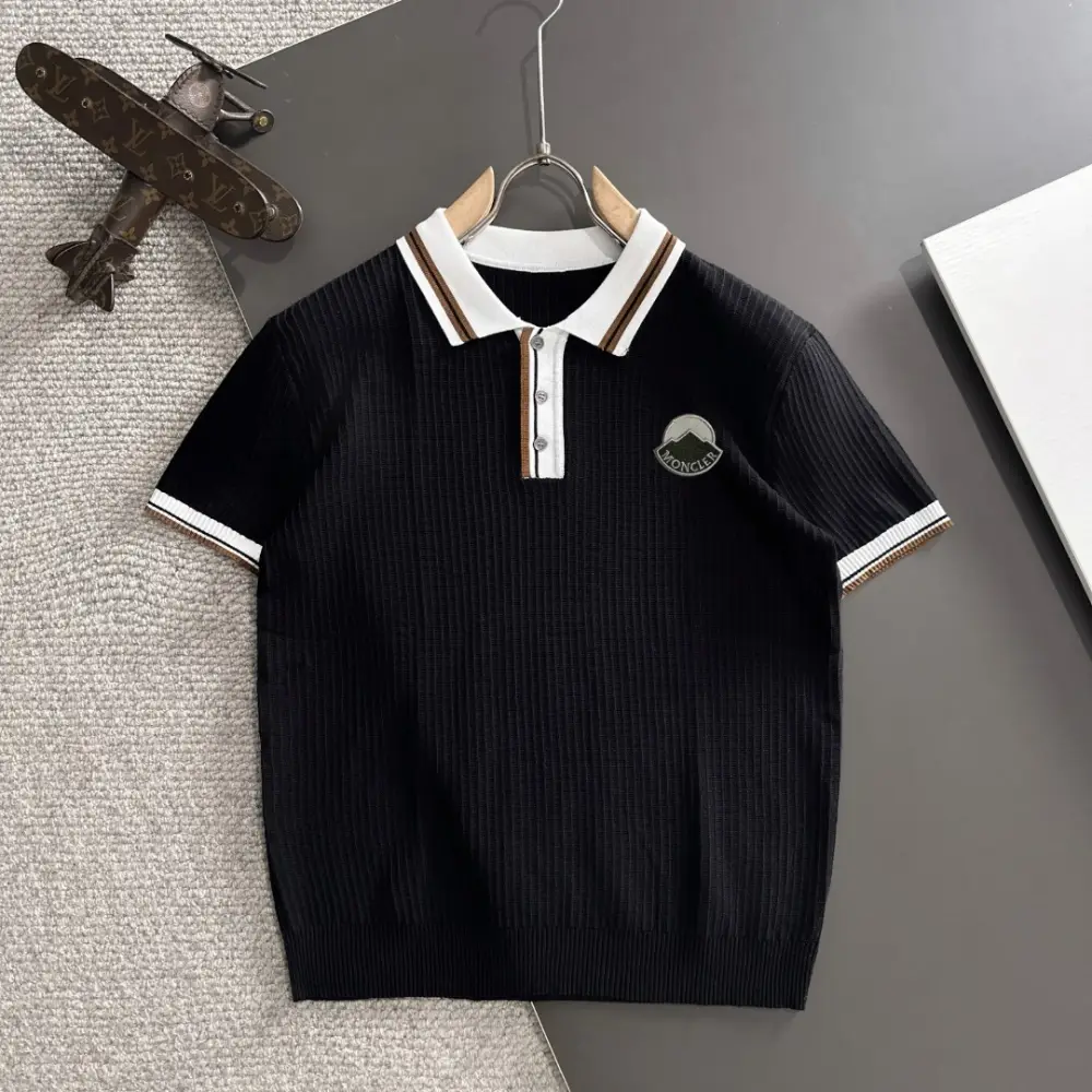 Moncler Knitted Tee Black